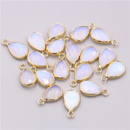 3pcs/set Natural Aventurine Rose Pink Quartzs Opal Stone Pendants Charm DIY Making Necklace Earrings For Women Exquisite Jewelry