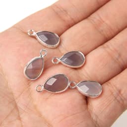 3pcs/set Natural Aventurine Rose Pink Quartzs Opal Stone Pendants Charm DIY Making Necklace Earrings For Women Exquisite Jewelry