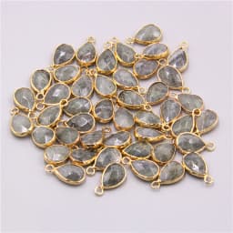 3pcs/set Natural Aventurine Rose Pink Quartzs Opal Stone Pendants Charm DIY Making Necklace Earrings For Women Exquisite Jewelry