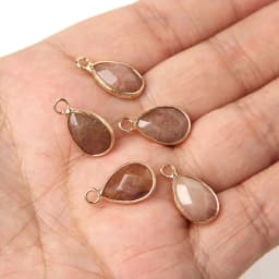 3pcs/set Natural Aventurine Rose Pink Quartzs Opal Stone Pendants Charm DIY Making Necklace Earrings For Women Exquisite Jewelry