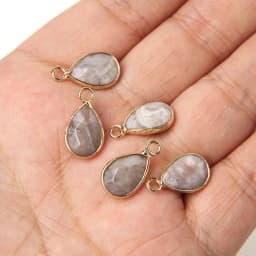 3pcs/set Natural Aventurine Rose Pink Quartzs Opal Stone Pendants Charm DIY Making Necklace Earrings For Women Exquisite Jewelry