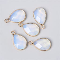 3pcs/set Natural Aventurine Rose Pink Quartzs Opal Stone Pendants Charm DIY Making Necklace Earrings For Women Exquisite Jewelry