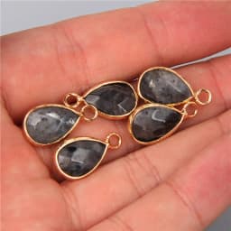 3pcs/set Natural Aventurine Rose Pink Quartzs Opal Stone Pendants Charm DIY Making Necklace Earrings For Women Exquisite Jewelry