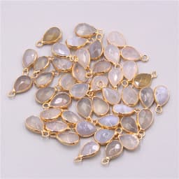3pcs/set Natural Aventurine Rose Pink Quartzs Opal Stone Pendants Charm DIY Making Necklace Earrings For Women Exquisite Jewelry