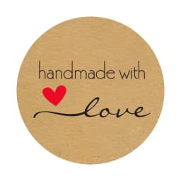 50-500pcs Kraft Paper Homemade With Love Stickers Scrapbooking For Envelope And Package Seal Labels Sticker Stationery Handmade