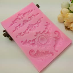 Relief Pattern Fondant Cake Silicone Mold Mousse Chocolate Cake DIY Pastry Decoration Mold