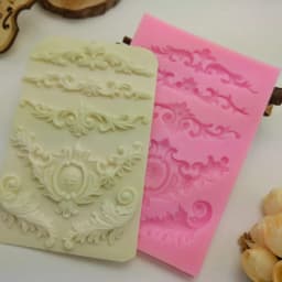 Relief Pattern Fondant Cake Silicone Mold Mousse Chocolate Cake DIY Pastry Decoration Mold