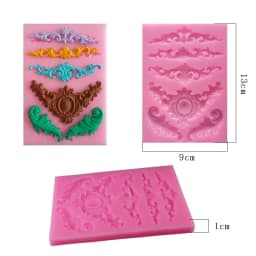 Relief Pattern Fondant Cake Silicone Mold Mousse Chocolate Cake DIY Pastry Decoration Mold