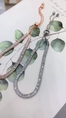 Adjustable Tennis CZ Bracelet For Women Sparking Zircon Rose Gold Color Bracelet on Hand Gift to Friends Fashion Jewelry H017