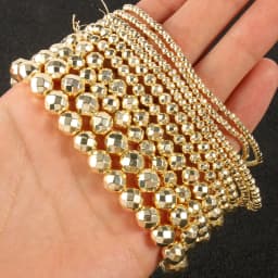 9K Gold Color Hematite Square Heart Round Shape Natural Beads Loose Stone Beads For Jewelry Making DIY Bracelet Necklace 15inch