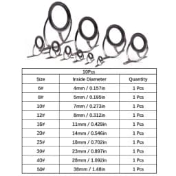 Fishing Rod Guide 9~200Pcs Stainless Steel Ceramics Rings Rod Repair Kit Spinning Casting Mixed Size Replacement Accessories