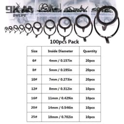 Fishing Rod Guide 9~200Pcs Stainless Steel Ceramics Rings Rod Repair Kit Spinning Casting Mixed Size Replacement Accessories