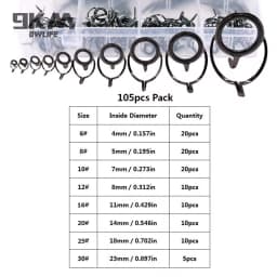 Fishing Rod Guide 9~200Pcs Stainless Steel Ceramics Rings Rod Repair Kit Spinning Casting Mixed Size Replacement Accessories