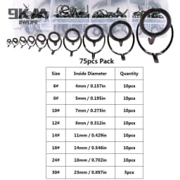 Fishing Rod Guide 9~200Pcs Stainless Steel Ceramics Rings Rod Repair Kit Spinning Casting Mixed Size Replacement Accessories