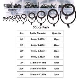 Fishing Rod Guide 9~200Pcs Stainless Steel Ceramics Rings Rod Repair Kit Spinning Casting Mixed Size Replacement Accessories