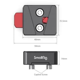 SmallRig Mini Lightweight  V-Lock Portable Assembly Quick Release Kit with 2 1/4-20 Mounting Holes for V-Mount Battery - MD2801
