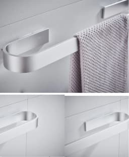Towel Rail Rack Towel Holder Bathroom Towels Rack Hanger Black Silver Space Aluminum Wall Hanging Towel Bar Storage Shelf