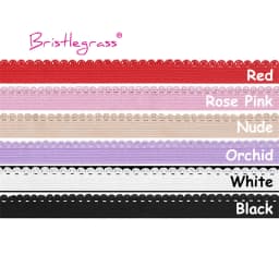 BRISTLEGRASS 2 5 10 Yard 3/8" 10mm Picot Loop Frilly Lace Trim Elastics Decorative Spandex Band Tape Lingerie Dress Sewing Craft