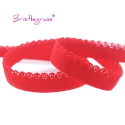 BRISTLEGRASS 2 5 10 Yard 3/8" 10mm Picot Loop Frilly Lace Trim Elastics Decorative Spandex Band Tape Lingerie Dress Sewing Craft
