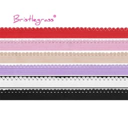 BRISTLEGRASS 2 5 10 Yard 3/8" 10mm Picot Loop Frilly Lace Trim Elastics Decorative Spandex Band Tape Lingerie Dress Sewing Craft