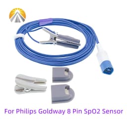 New M1191A SpO2 Sensor 8 Pin For Philips HP M3 M4 MP20 MP30 Goldway UT6000A G3 Reusable Adult Child Neonates Animal FHR Probe
