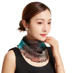 New Style Bib Women's Hedging Thin Sunscreen Veil Small Silk Scarf Neck Guard Mask Women Gauze Scarf with shining