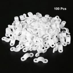 100Pcs Plastic Cable Holder Clamps Fixation Cable Fastener Clips Nylon Cable Management Wire Tube Fixing Clip Cable Organizer