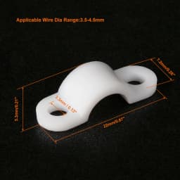 100Pcs Plastic Cable Holder Clamps Fixation Cable Fastener Clips Nylon Cable Management Wire Tube Fixing Clip Cable Organizer