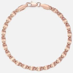 Bracelets for Women Men 585 Rose Gold Color Copper Curb Cuban Snail Link Chain Bracelet On Hand Jewelry Gifts 18cm-23cm GBB1
