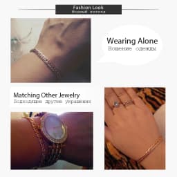 Bracelets for Women Men 585 Rose Gold Color Copper Curb Cuban Snail Link Chain Bracelet On Hand Jewelry Gifts 18cm-23cm GBB1