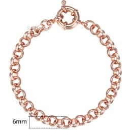 Bracelets for Women Men 585 Rose Gold Color Copper Curb Cuban Snail Link Chain Bracelet On Hand Jewelry Gifts 18cm-23cm GBB1