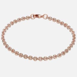 Bracelets for Women Men 585 Rose Gold Color Copper Curb Cuban Snail Link Chain Bracelet On Hand Jewelry Gifts 18cm-23cm GBB1