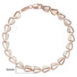 Bracelets for Women Men 585 Rose Gold Color Copper Curb Cuban Snail Link Chain Bracelet On Hand Jewelry Gifts 18cm-23cm GBB1