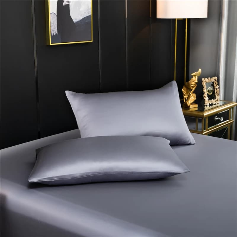 Natural Mulberry Silk Pillowcase High End Quality Pillow Case Solid Color Envelope Pillow Cover 40x60 51x76 Bedroom Cover Pillow