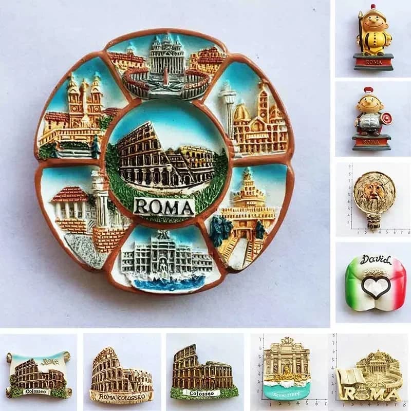 Italy Roma Colosseo fridge magnet Tourism Souvenir Resin Crafts Divid Magnetic Refrigerator Stickers home decor Collection Gifts