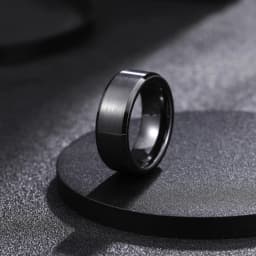 Kolmnsta 4/6/8mm Black Ceramic Ring Anti-Allergy Men Brushed Couple Wedding Band Engagement Rings For Women Size 4-15 Anel