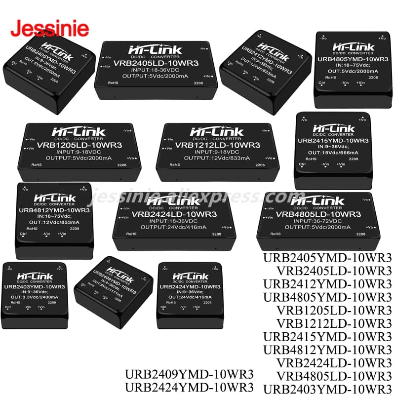 DC-DC Isolated Non-regulated Power Supply Module DIP 10W 10D4805 10D2412 10D2424 10D1212B 10D1205B 10D2405 URB2409YMD-10WR3