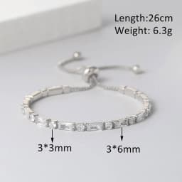 Adjustable Various Size Tennis Bracelet For Women Geometric Clear Zircon Wedding Party Jewellry Drop Shipping Items 2024 DZH007