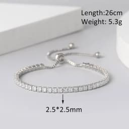 Adjustable Various Size Tennis Bracelet For Women Geometric Clear Zircon Wedding Party Jewellry Drop Shipping Items 2024 DZH007