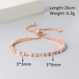 Adjustable Various Size Tennis Bracelet For Women Geometric Clear Zircon Wedding Party Jewellry Drop Shipping Items 2024 DZH007
