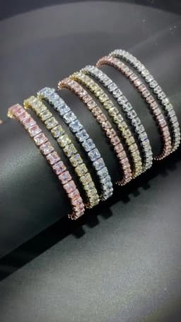 Adjustable Various Size Tennis Bracelet For Women Geometric Clear Zircon Wedding Party Jewellry Drop Shipping Items 2024 DZH007