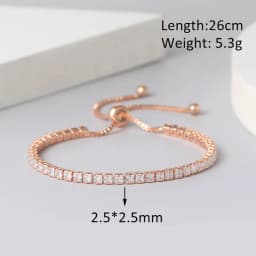 Adjustable Various Size Tennis Bracelet For Women Geometric Clear Zircon Wedding Party Jewellry Drop Shipping Items 2024 DZH007