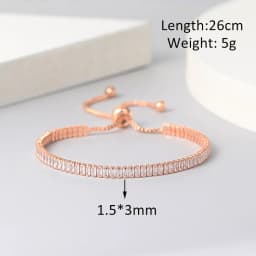 Adjustable Various Size Tennis Bracelet For Women Geometric Clear Zircon Wedding Party Jewellry Drop Shipping Items 2024 DZH007