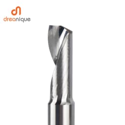 Dreanique 1pc 3.175 4 6 8mm CNC Single Flute Solid Carbide Alloy Spiral End Mill, Milling Cutter Bit for Aluminium