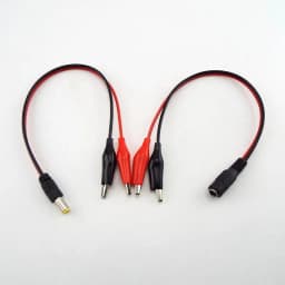 5.5MM 2.1MM Alligator Clip DC Power Male Female Test Lead Cable Crocodile Wire Connector To Male 25cm