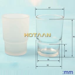 Toothbrush Cup Transparent and Matte Glass Tumbler Cup Bathroom Accessories YT-97