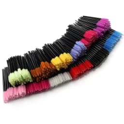 HOT 50 Pcs Disposable Hollow Rod Mascara Brush Eyebrow Eye Lash Black Wand Brushes Eyelash Extension Women Makeup Tools