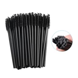 HOT 50 Pcs Disposable Hollow Rod Mascara Brush Eyebrow Eye Lash Black Wand Brushes Eyelash Extension Women Makeup Tools