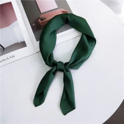 Fashion Solid Kerchief Women Head Scarf For Hair Pink Green White Silk Neck Scarfs Female 70cm*70cm Square Bandanas Lady Scarves