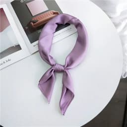 Fashion Solid Kerchief Women Head Scarf For Hair Pink Green White Silk Neck Scarfs Female 70cm*70cm Square Bandanas Lady Scarves